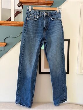 Zara Classic Blue Straight-Leg Jeans